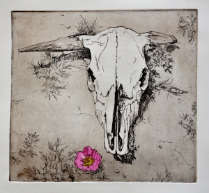 Untitled Skull with Flower